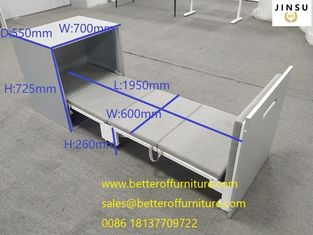 الصين خزانة فولاذية لمحطة العمل مع سرير قابل للطي بلون فضي H725xW700XD550mm المزود