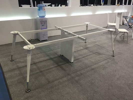 4 أشخاص كتلة وجها لوجه على شكل وعاء أثاث طاولة مكتب 2400x1200mm المزود