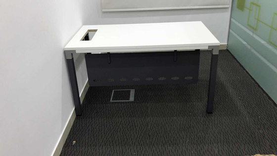 طاولة مكتب خشبية وفولاذية لمحطة عمل المكتب L1200XW700XH750mm لون رمادي غامق المزود