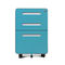 BOX / BOX / FILE خزانة تخزين فولاذية بقاعدة متحركة لون أزرق H23.62''XW15.74''Xd19.68 '' المزود