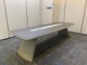 أثاث مساحة المكتب طاولة اجتماعات كبيرة L3200XW1200 MDF ومجموعات تركيبة إطار فولاذي المزود
